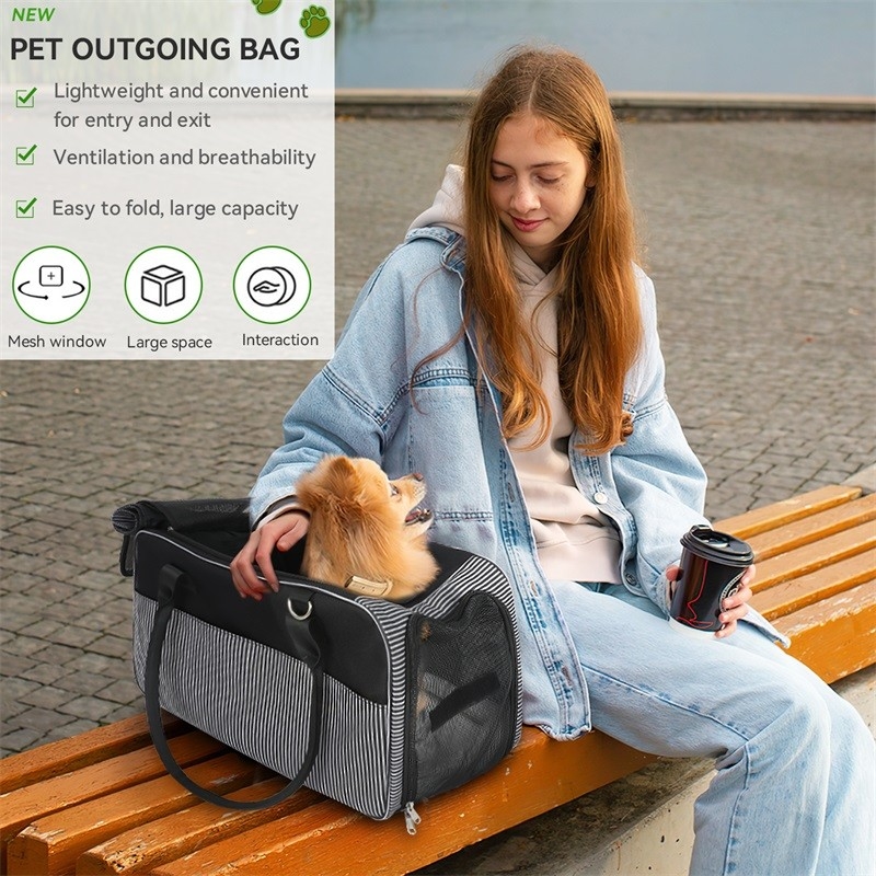Fluggesellschaft zugelassen Atemnetz Portable Welpe Katze Hund Poop Bag Dispenser benutzerdefinierte Reise Haustier Tasche