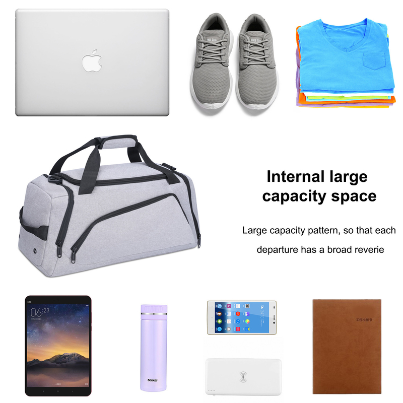 der Düffel-Reise-Tasche Frauen 130l 120l 115l 110l 100l XL große mit Laufkatzen-Ärmel 50x20x24CM