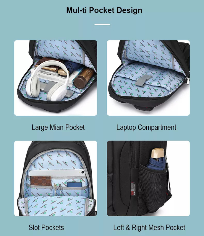 XL-Antidiebstahl-wasserdichter Laptop-Rucksack für 1 Wochen-Reise 3 Tag 34x19x48CM des Tag 5